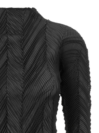 Black Polyester Cardigan