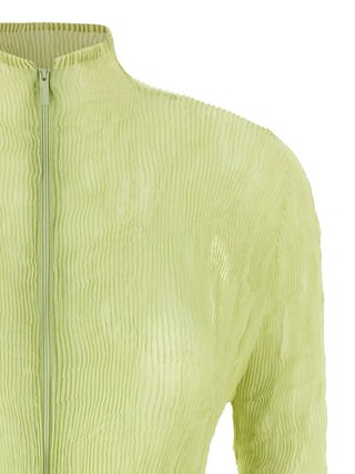 Bicolor Polyester Cardigan