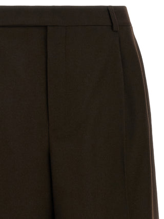 Brown Wool Bermuda Shorts