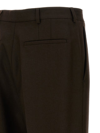 Brown Wool Bermuda Shorts