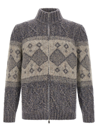 Gray Virgin Wool Cardigan