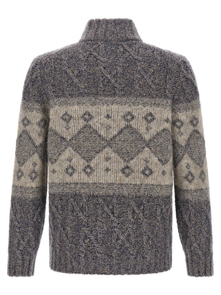 Gray Virgin Wool Cardigan