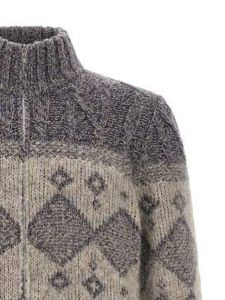 Gray Virgin Wool Cardigan