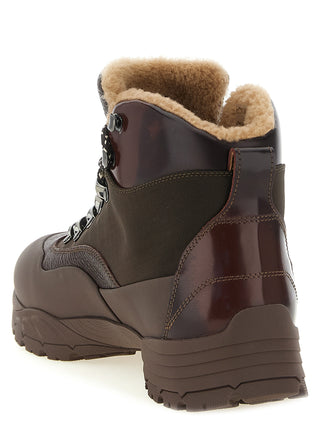 Brown Polyamide Ankle Boots