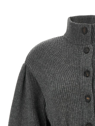 Gray Virgin Wool Cardigan