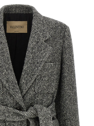 Bicolor Virgin Wool Coat