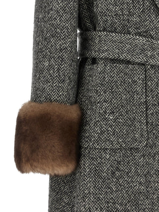 Bicolor Virgin Wool Coat