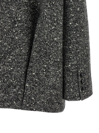 Bicolor Virgin Wool Coat
