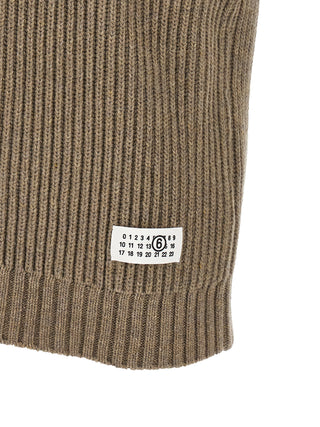 Beige Wool Sleeveles Sweater