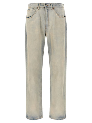 Blue Cotton Relaxed Fit Jeans