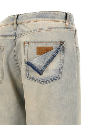 Blue Cotton Relaxed Fit Jeans