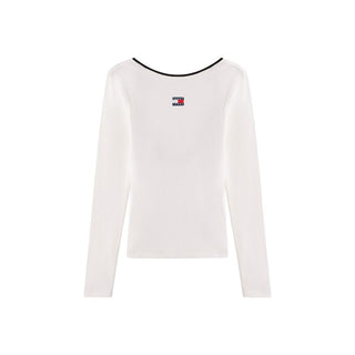White Recycled Cotton Long Sleeve T-Shirt