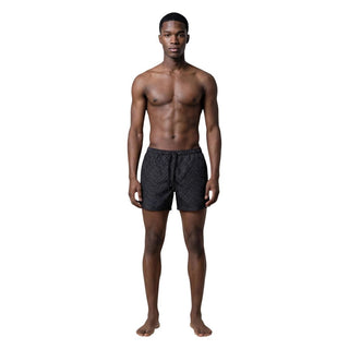 Black Polyester Swim Shorts
