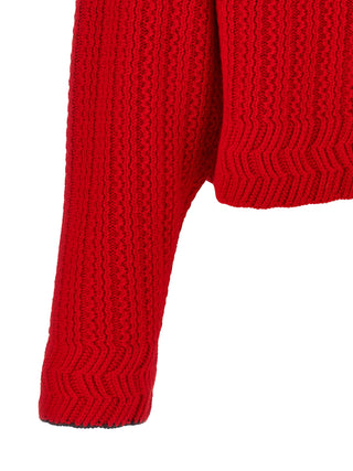 Red Wool Cardigan