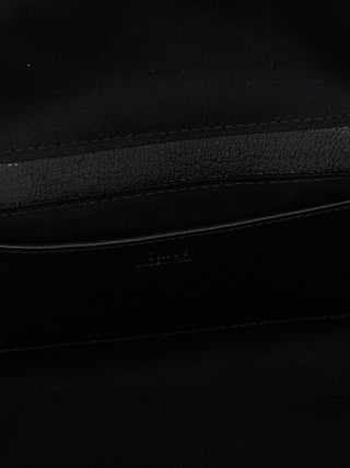 Black Buffalo Leather Shoulder Bag