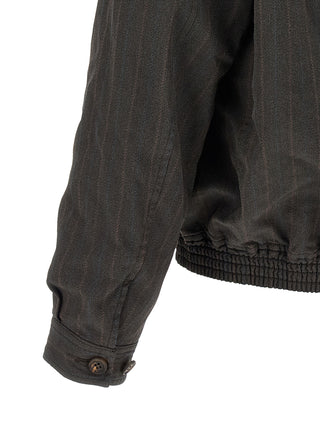 Brown Polyester Bomber