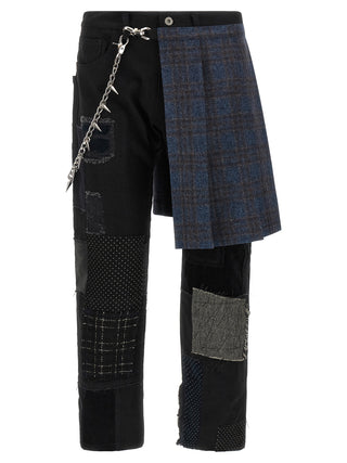 Black Cotton Straight-Leg Jeans