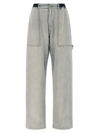 Blue Cotton Relaxed Fit Jeans