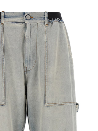 Blue Cotton Relaxed Fit Jeans