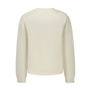 White Cotton Blend Women's Sweatshirt
