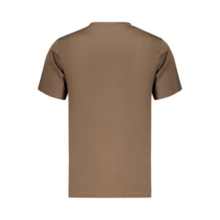 Brown Cotton Men's T-Shirt