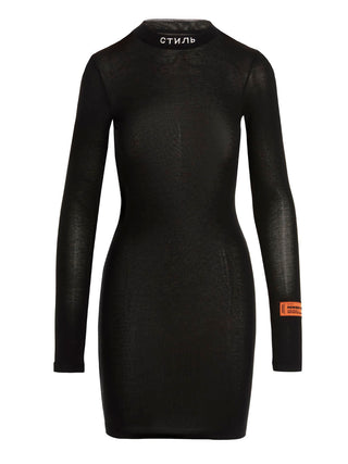 Black Polyester Short Dress