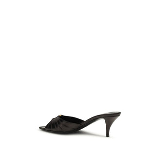 Black Calf Leather Bos Taurus Sandals