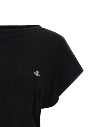 Black Viscose T-Shirt