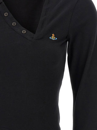 Black Cotton Polo Shirt