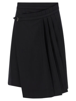 Black Wool Long Skirt