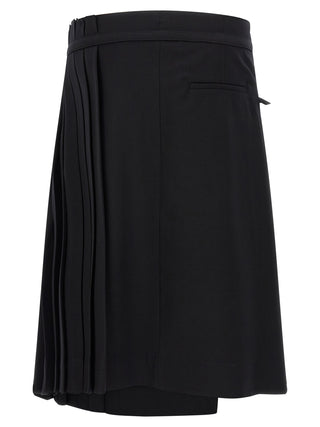 Black Wool Long Skirt