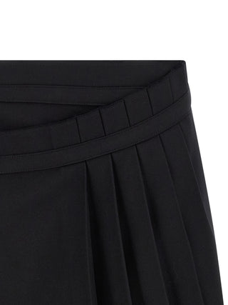 Black Wool Long Skirt