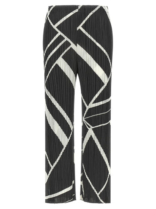 Gray Polyester Casual Pants