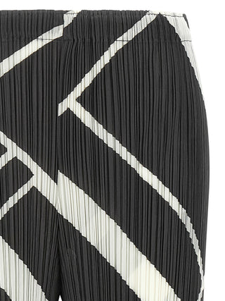 Gray Polyester Casual Pants