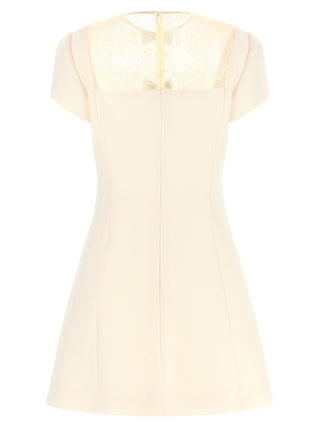 White Virgin Wool Short Dress