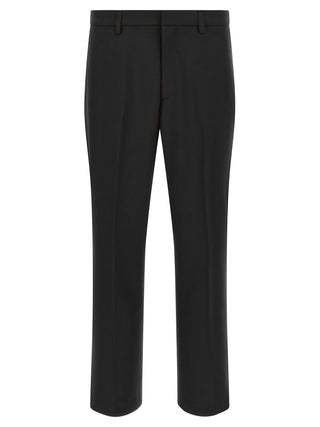 Black Polyester Chino Pants