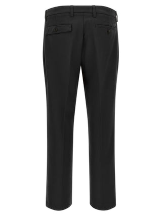 Black Polyester Chino Pants