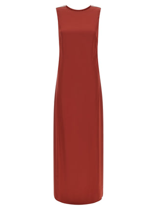 Red Viscose Long Dress