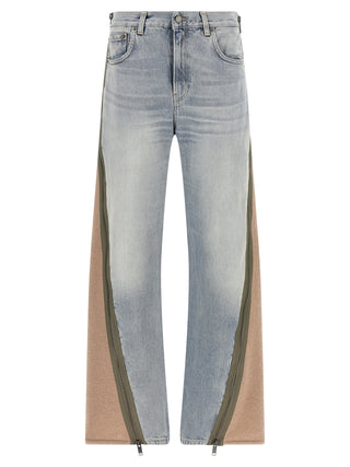 Multicolor Cotton Straight-Leg Jeans