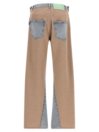 Multicolor Cotton Straight-Leg Jeans