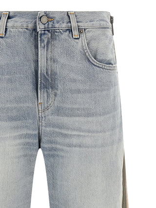 Multicolor Cotton Straight-Leg Jeans