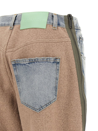 Multicolor Cotton Straight-Leg Jeans