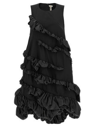Black Polyester Short Dress