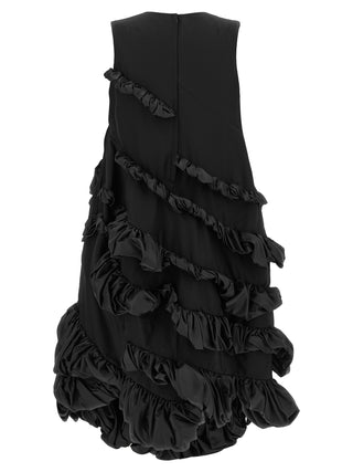 Black Polyester Short Dress