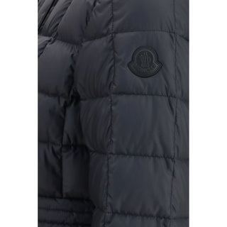 Black Polyester Full-Length Jacket