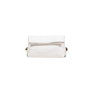 Cream Polyethylene Clutch Bag