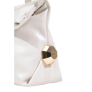 Cream Polyethylene Clutch Bag