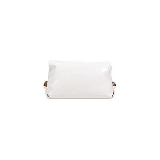 Cream Polyethylene Clutch Bag