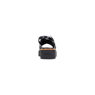 Black Leather Platform Sandals