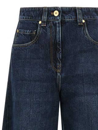 Blue Cotton Jeans Denim